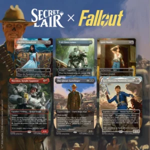 Se suponía que la vida en Vault iba a ser sencilla: suelos limpios, reglas claras y ni un poquito de radiación. Secret Lair x Fallout®: Beyond Vault 33​